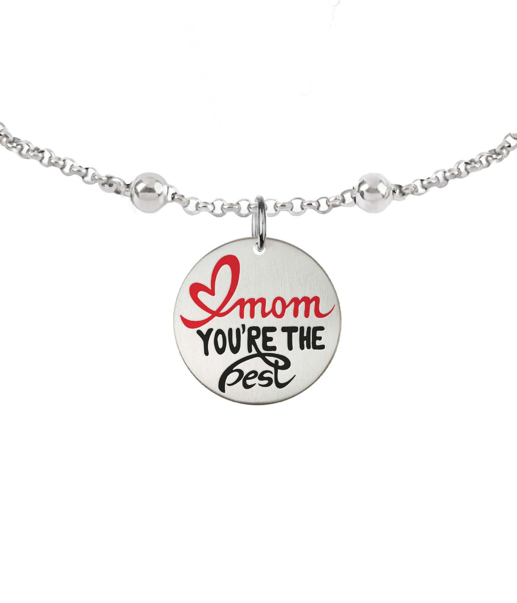 YL Collana Mamma In Argento 925: Ciondolo "Mano Che Tiene Il Bambino" A Cuore Con Zirconi, Catena Regolabile 45+3 Cm - Gioiello Per La Festa Della Mamma