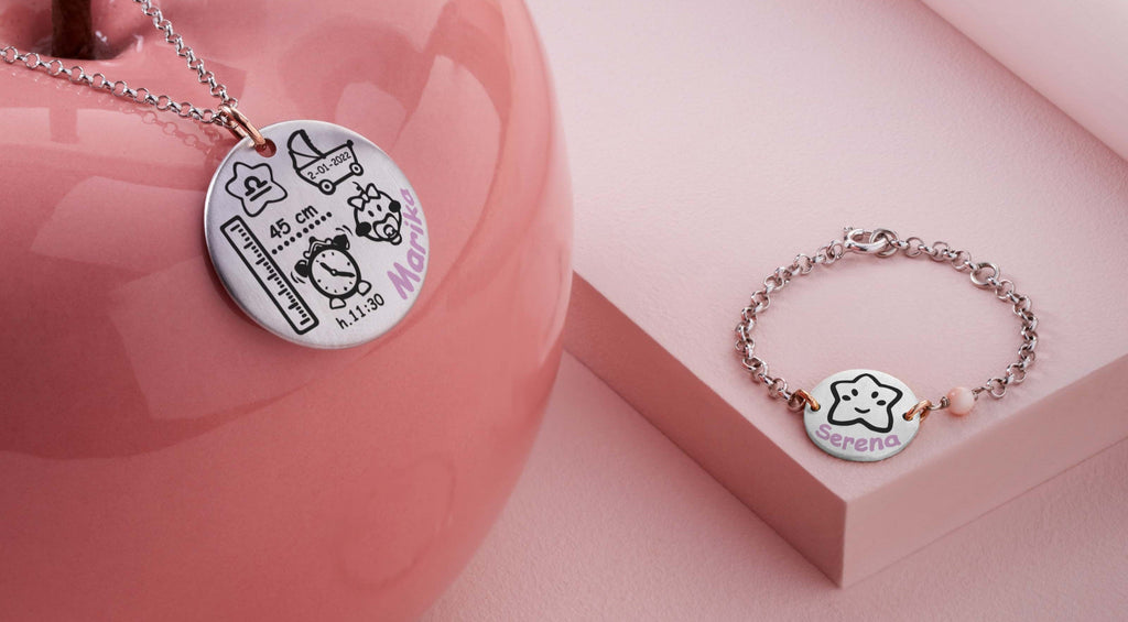 Portachiavi Per Figlioccia Con Cuore E Cristallo Rosa – In Acciaio Inox, Confezione In Sacchetto Di Velluto, Regalo Madrina